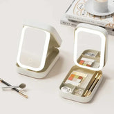 Smart LED Makeup Bag with Mirror Lights – Large Capacity Travel Cosmetic Organizer Case for Women - Himpall