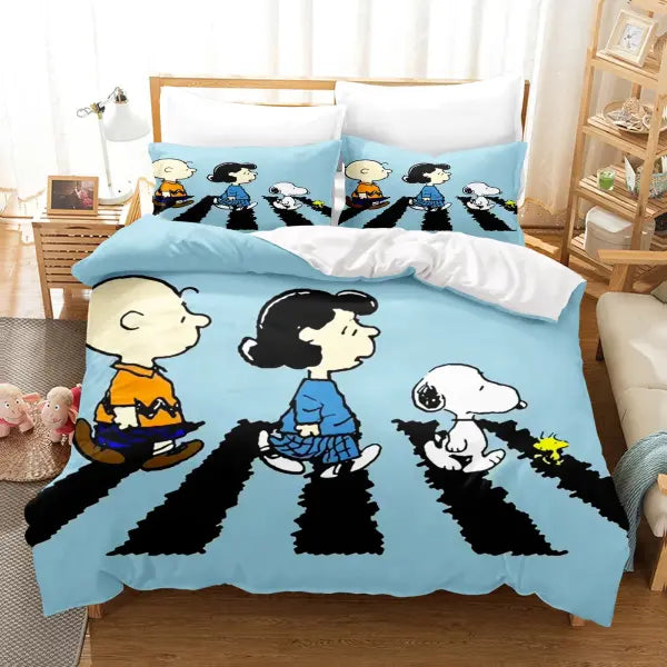 Snoopy Home Bedding Set Duvet Cover Comforter Sets 3-Piece Set 1 Quilt Cover Suitable For Children And Adults - 10