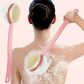 Soft Body Scrubber Shower Exfoliating Scrubs Long Handle Bath Brush Exfoliator Skin Massager Cleaning Brush Bathroom