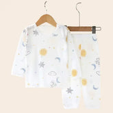 Soft Breathable Cotton Baby Pajamas Set - Cute Cartoon Long Sleeve Sleepwear - 2-Piece Toddler & Kids Outfit for 0-5