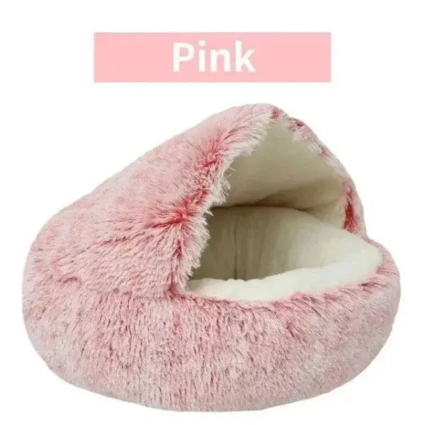 Soft Plush Calming Cat Bed for Ultimate Comfort and Relaxation - 50x50cm / Pink