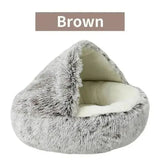 Soft Plush Calming Cat Bed for Ultimate Comfort and Relaxation - 40x40cm / Brown