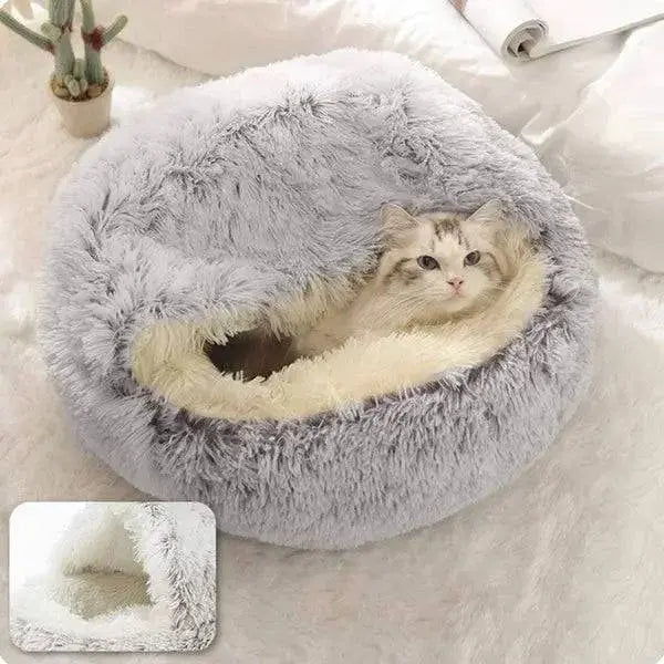 Soft Plush Calming Cat Bed for Ultimate Comfort and Relaxation