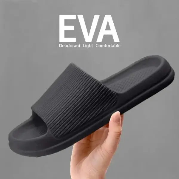 Soft Sole Massage Shower Shoes for Men Couples Waterproof Slippers - Black / 44-45