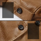 Solid Color Button Up Long Sleeve High-neck Cardigan Coats Men’s Clothing Autumn Winter Flocking England Style Stylish