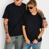 Solid Color Couple’s Oversized T-Shirt - Basic Short Sleeve Tee for Men & Women - Casual Breathable Sports Top for All