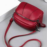 Soft Leather Crossbody Bag Solid Daily