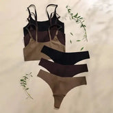 Solid Wireless Bra and Underwear Sets for Ultimate Comfort - Himpall