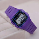 Men Simple Small Sport LED Digital Watch with Silicone Band - Bronze