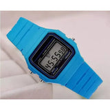 Men Simple Small Sport LED Digital Watch with Silicone Band - Bronze