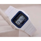 Men Simple Small Sport LED Digital Watch with Silicone Band - Bronze