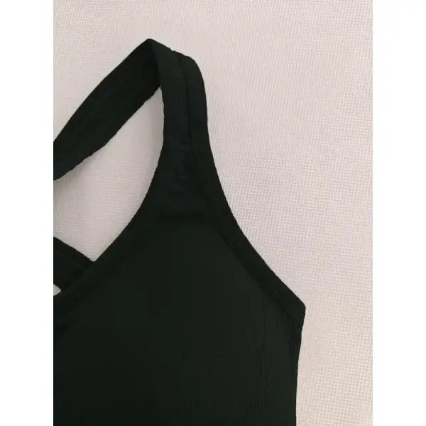Wire Free Yoga Tank Bra Nylon Knit Breathable Comfort Seamless Design