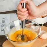 Stainless Steel Egg Beater Durable Semi-Automatic Mixer for Effortless Egg Cream Mixing Stirring and Beating