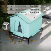 Waterproof Outdoor Stray Cat & Dog House - Foldable Winter Warm Pet Cave Bed for Small Pets - Set Bule / 33X33X33cm