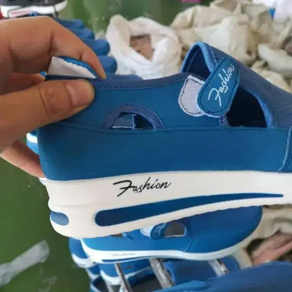 Stylish Fly Knit Shoes with Breathable Mesh and Velcro Design