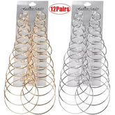 Stylish Hoop Jewelry in Gold and Silver Punk Earrings - Himpall