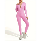 Stylish Long Sleeve Skiing Jumpsuit for Winter Sports - fense / L