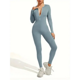 Stylish Long Sleeve Skiing Jumpsuit for Winter Sports - huilan / XL