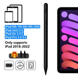 Palm Rejection Stylus Pen Metal Magnetic Suction Fast Charging iPad - black