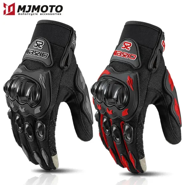 Summer Full Finger Motorcycle Gloves Breathable Touch Screen Racing