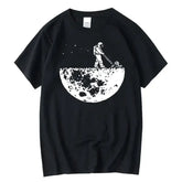 Summer Men T-shirt High Quality 100% Funny Cotton Lunar Cleaner Printing Casual Cool Loose O-neck Male Soft Tshirt Hip