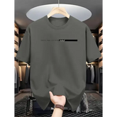 Men Cotton Casual Loose Fit Breathable Short Sleeve T Shirt