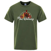 Summer Men’s T-shirt 100% Cotton Funny Malt Whiskey Print Summer Loose O-neck Cool T Shirt for Men Short Sleeve T-shirt