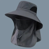 Summer Sun Hats UV Protection Outdoor Hunting Fishing Cap For Men Women Hiking Camping Visor Bucket Hat Neck Flap