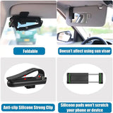 Sun Visor Phone Holder Black 360 Rotating Navigation Mount - green