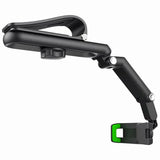 Sun Visor Phone Holder Black 360 Rotating Navigation Mount - green