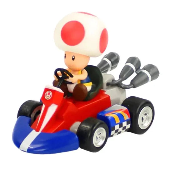 Super Mario Pull Back Car Action Figure Set for Kids and Collectors - Himpall
