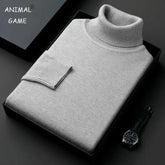 Animal Game Knitted Turtleneck Sweater Polyester Slim Fit Fall Daily