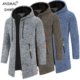 Men’s Oversized Hoodie – Long Sleeve Zipper Hooded Sweatshirt Winter Top Jacket Coat