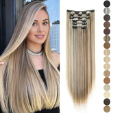 Hair Extensions 24 Inch Straight High Temperature Fiber for Daily