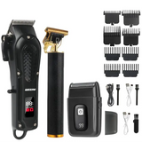 T9 Vintage Men’s Electric Hair Clipper Beard Trimmer/Rechargeable Hair Cutting Machine With Nose Hair Trimmer Kit