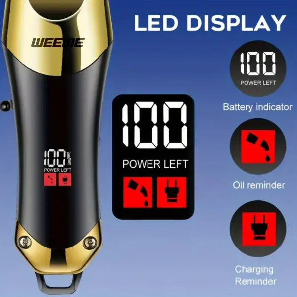 T9 Vintage Men’s Electric Hair Clipper Beard Trimmer/Rechargeable Hair Cutting Machine With Nose Hair Trimmer Kit