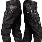 Men’s Tactical Waterproof Cargo Pants – Multi-Pocket Combat & Outdoor Wear-Resistant Trousers - CP Black / M