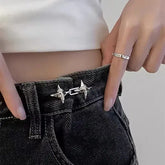 Temperament Four Pointed Star Waist Tightening Tool,Fixed Waist Buckle. Adjustable Waist Buckle Fashionable Jeans.