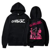Unisex Gorillaz Print Pullover – Autumn & Winter Long Sleeve Loose Soft Sweatshirt Streetwear Hoodie - 8 / XL