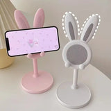 Cute Rabbit Phone Stand Plastic Adjustable Height Desktop Holder