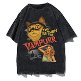 Summer Cotton Knit Print O Neck Top with Product Care Instructions - 2 / XXXL