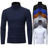 Men’s Thermal Underwear Top - Slim Fit High Neck Winter Compression Shirt & Long Sleeve Tee