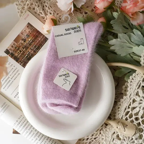 Thick Rabbit Hair & Cashmere Wool Women Winter Socks