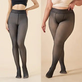 Women’s Thick Thermal Tights – Warm Winter High-Waist Translucent Elastic Pantyhose