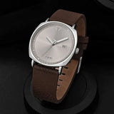 TOMI Mens Quartz Watch Alloy Case Casual Style - Brown silver