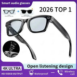 Camera Video Recording Smart Glasses with AI Translation - Photochromic lense