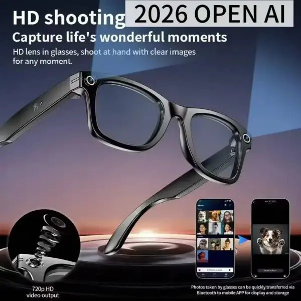 Camera Video Recording Smart Glasses with AI Translation