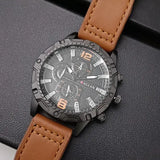 Wal-Joy Leather Band Type Fashion Watch for Men (Alloy) – Casual Gift