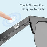 Touch Based Intelligent Bluetooth Glasses with Bone Conduction For Outdoor Sports Calls Sunglasses Business Wireless