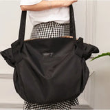 Travel Camping Storage Large Capacity Shoulder Messenger Luggage Bag - Black - Hair Remover